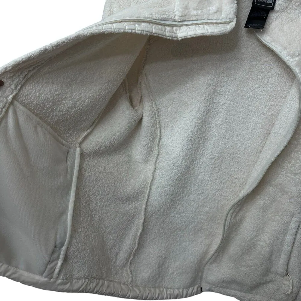 North Face Jacket Womens S Ivory‎ Osito Fleece Teddy Fuzzy High Pile Zip Sweater - Image 9