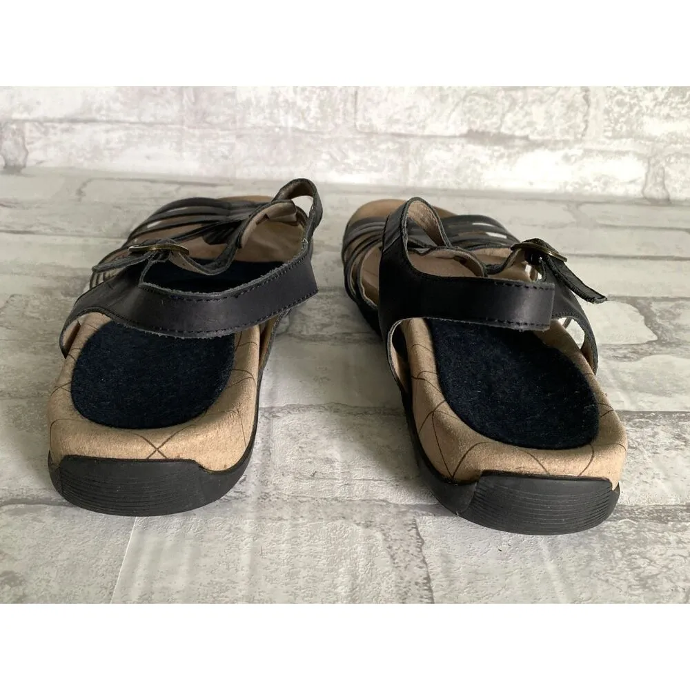 Sanita Cadence Black Leather Platform Sandals Women's Comfortable Shoe 42 (10.5) Size 11 - Image 8