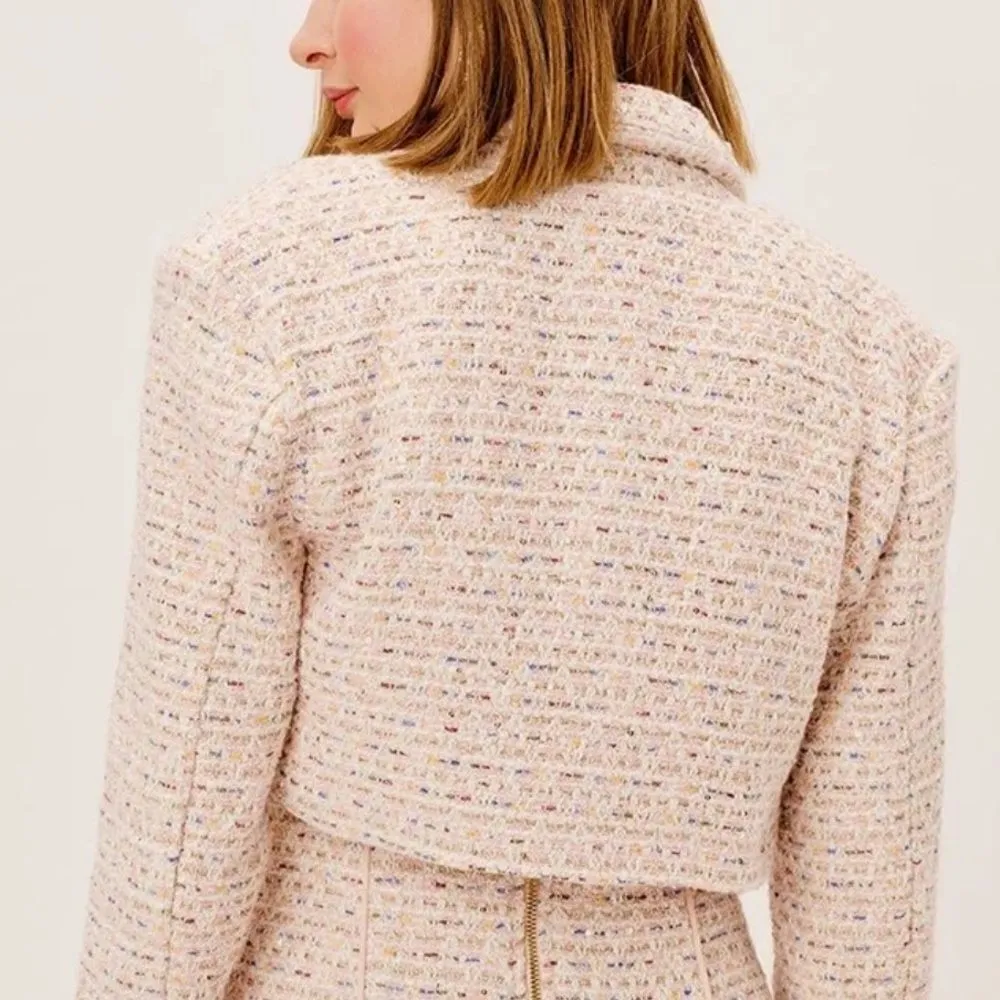 For Love & Lemons Dionne Cropped Blazer in Carnation NEW Size XS (BLAZER ONLY) - Image 2