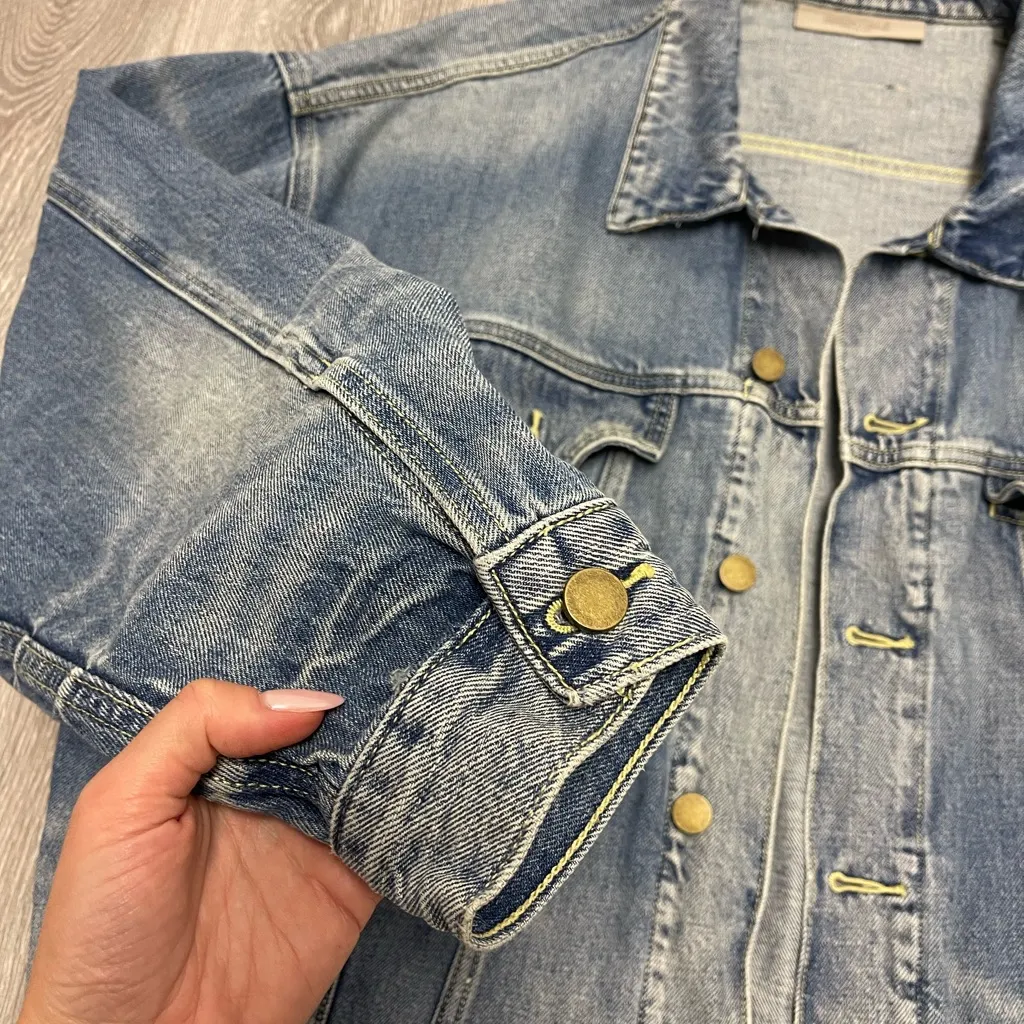 FEAR OF GOD ESSENTIALS BLUE TRACKER DENIM JACKET S - Image 6