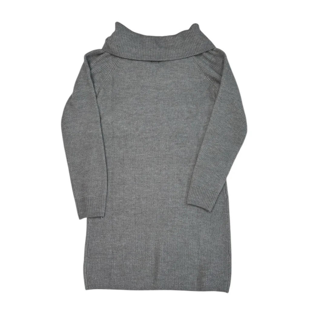 *New GAP Knit Sweater Dress Womens MTall Gray Cowl Neck Neutral Classic Office - Image 4