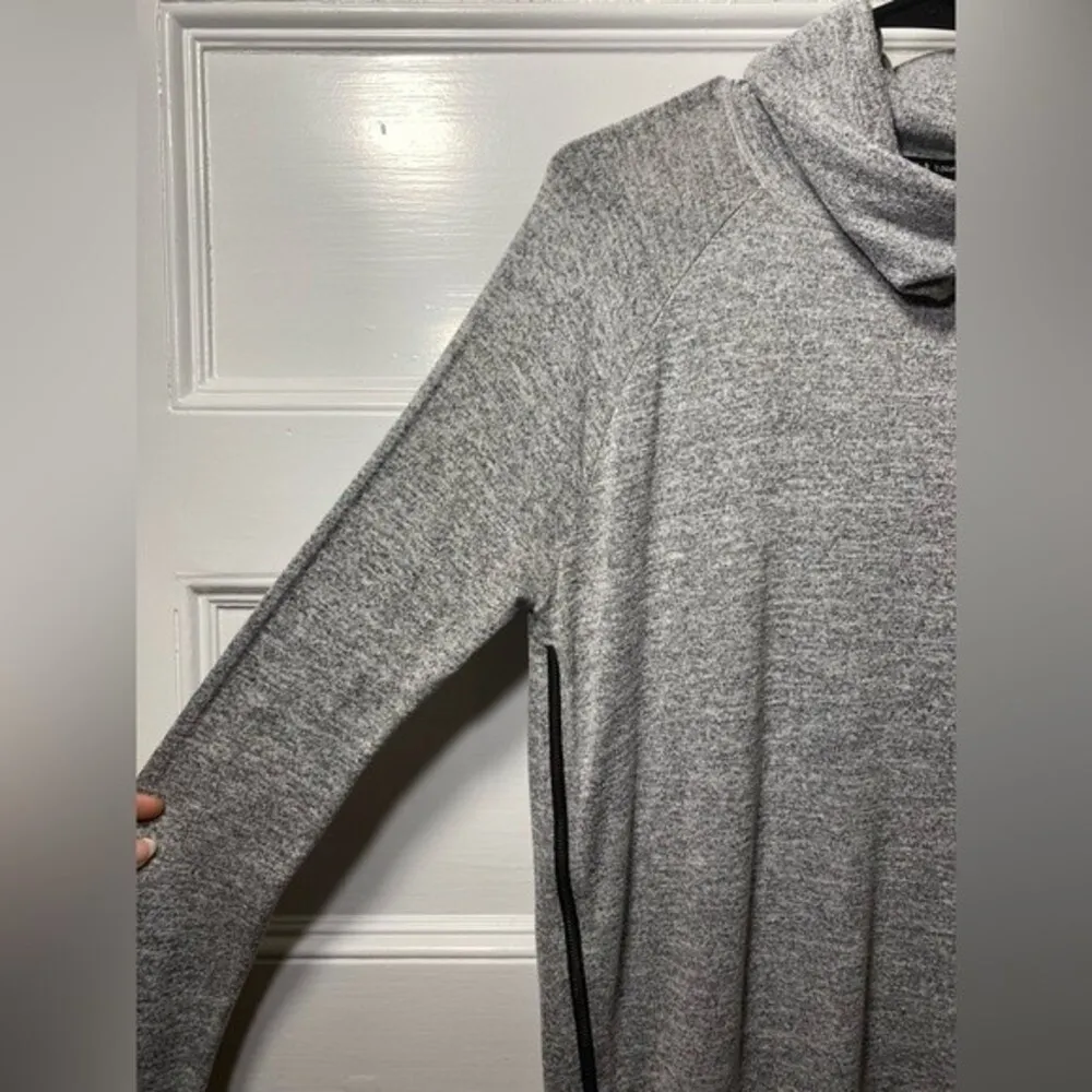 RAG & BONE Camden Side Zip Cowl Neck Pullover Top in Gray Sz Small - Image 6