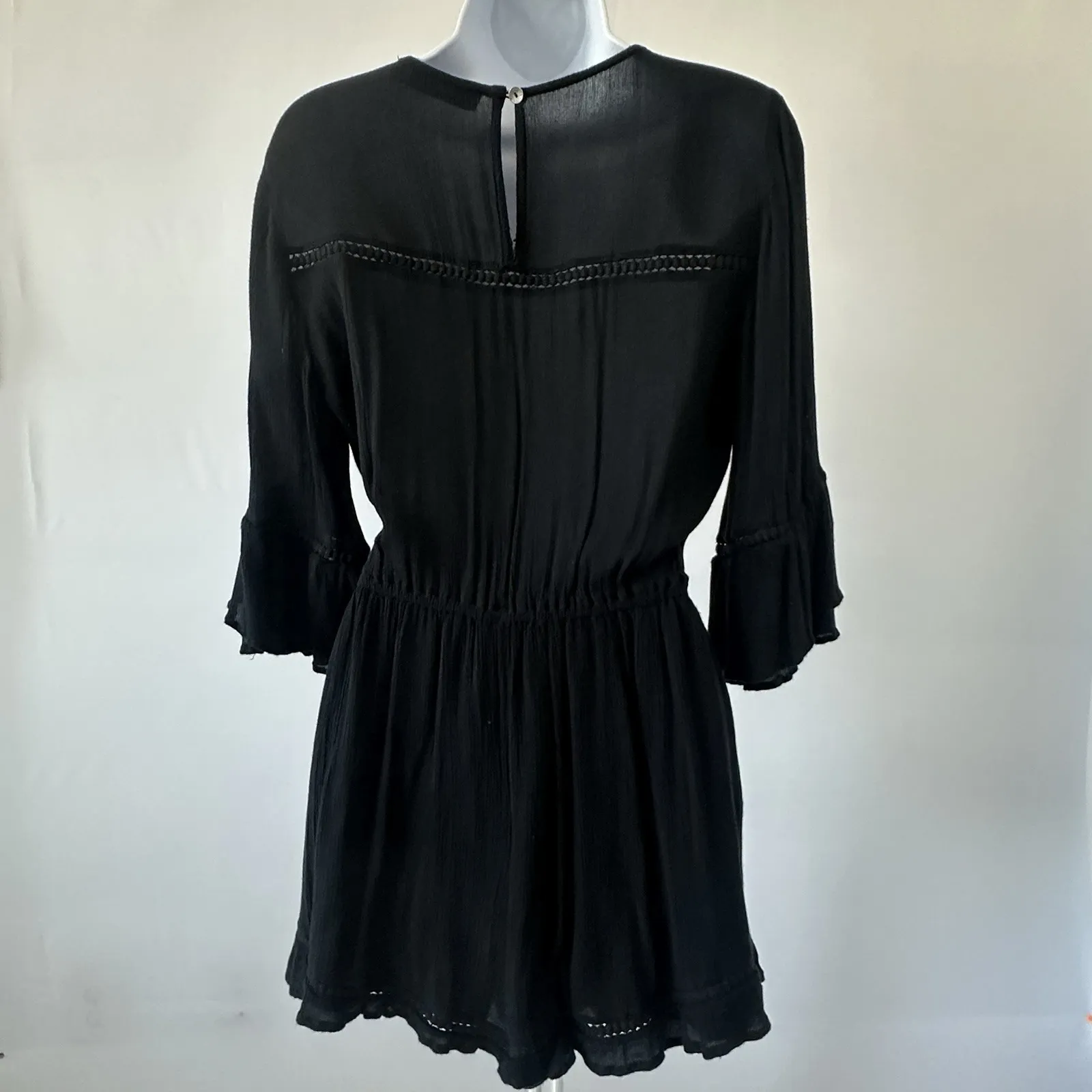 Abercrombie & Fitch Black Shorts Romper, Sz: XST Boho, Festival, Hippie (b41) - Image 2