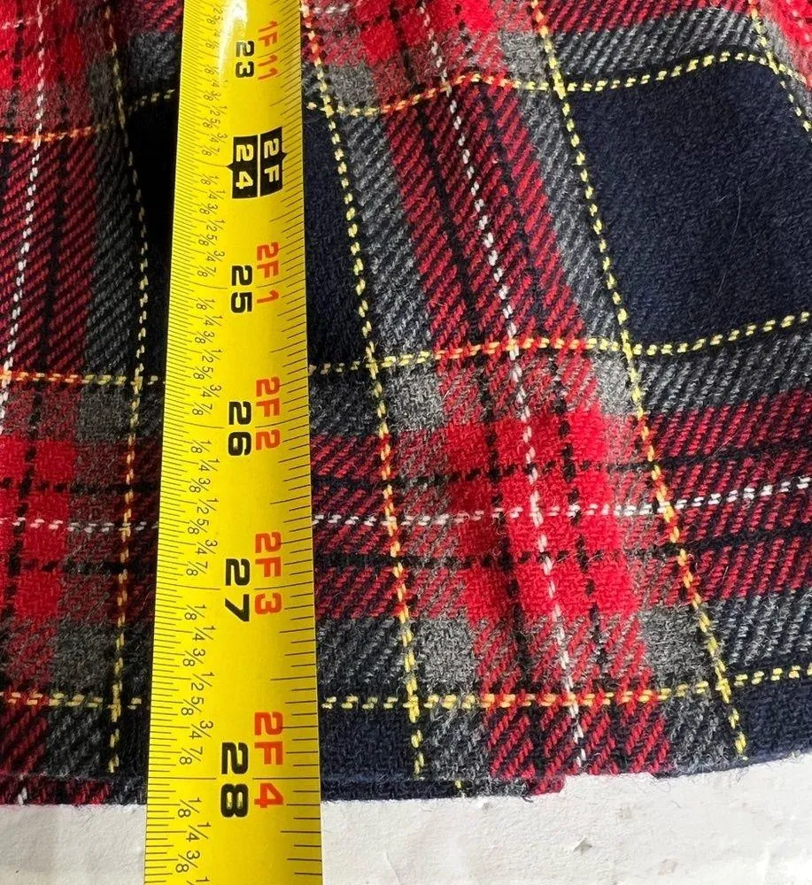 Haberdashery wool blend plaid knee length pencil skirt academia preppy vintage - Image 10