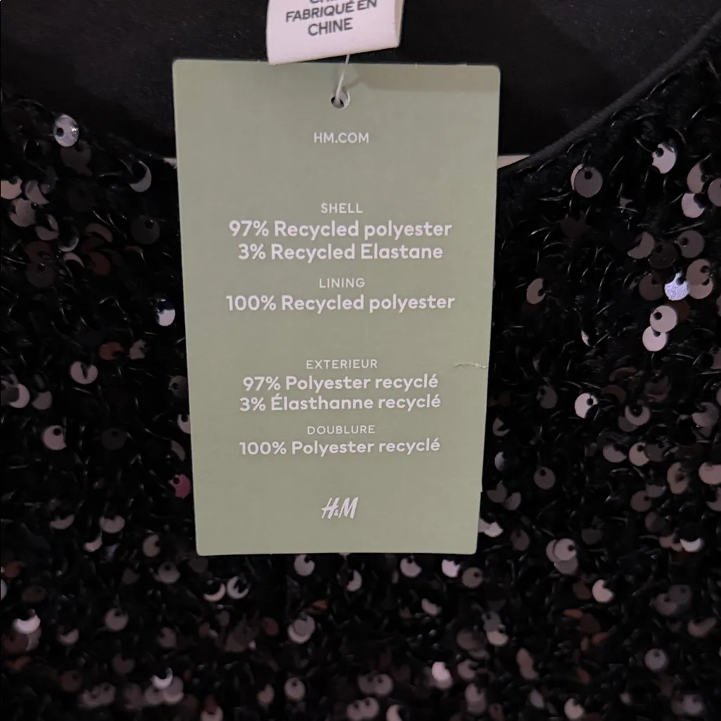 H&M Black Sequin Jacket - Image 4