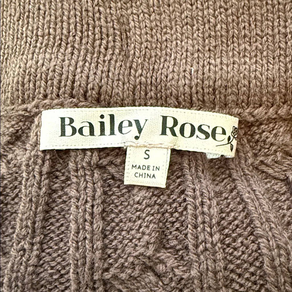 Bailey Rose Yellow the Label Size Small Women's Teen Girl Brown Cable Knit Skirt - Image 6