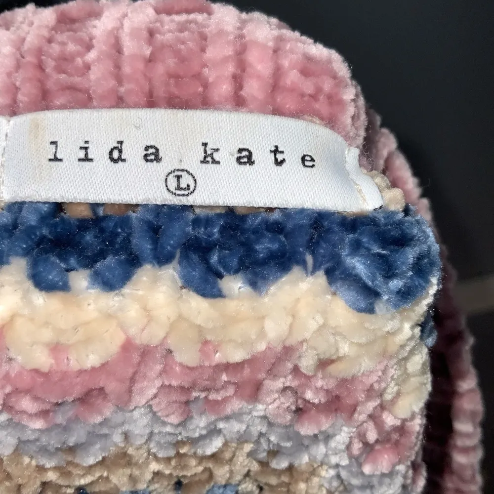 Lida Kate Pink Multicolor Striped Super Soft Plush V - Image 8