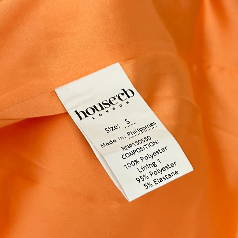 Alora Strapless Corset Midi Dress in Tangerine Size Small - Image 10