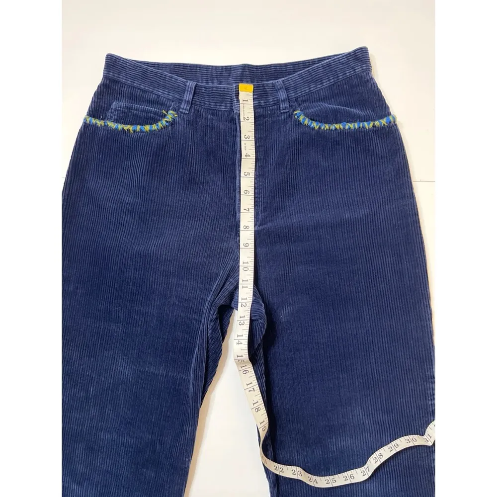 Jones Wear Sports Navy Blue Corduroy Pants Straight Leg Sz 10 Women - Image 6