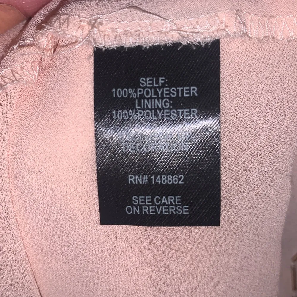 Torrid Light Pink Peplum Chiffon Embellished Top Sequined - Image 10