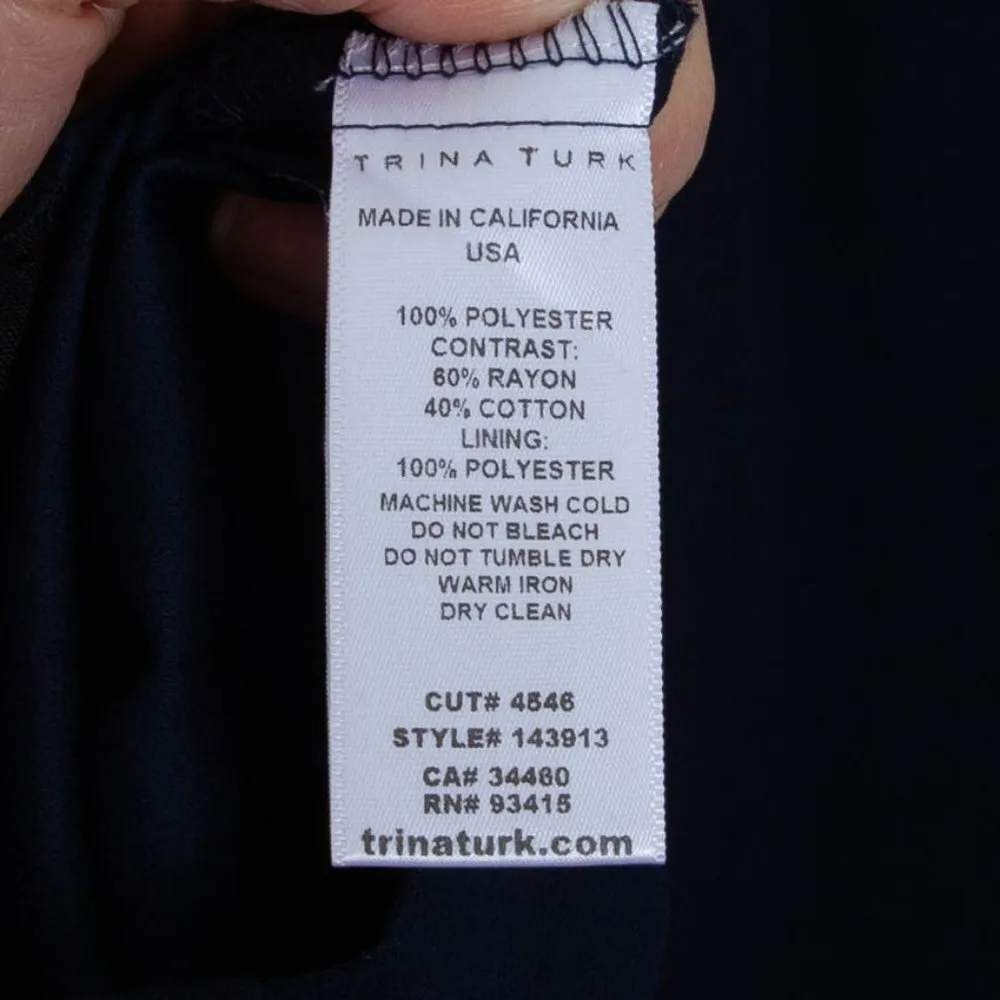 Trina Turk Yasmine‎ Sleeveless Pants Jumpsuit Navy Blue Womens Size 6 - Image 10