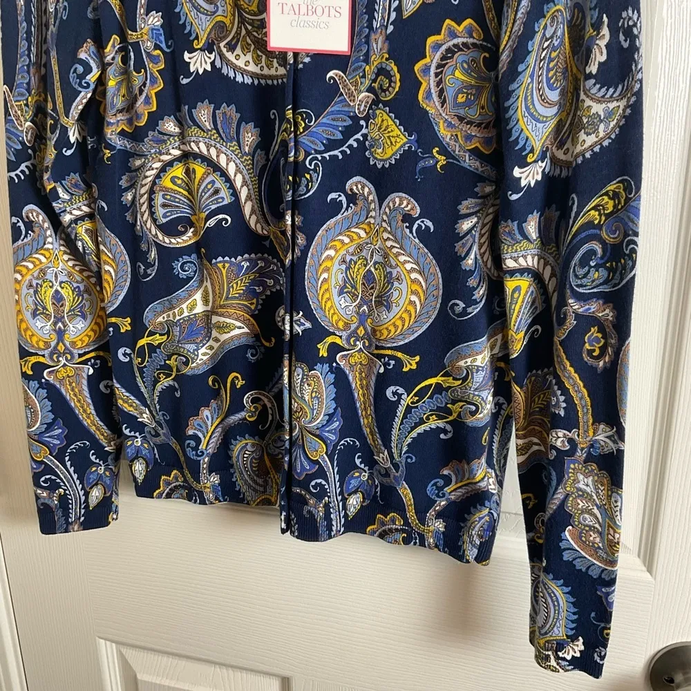 Talbots xsmall CARDIGAN - PAISLEY Paisley Print Women's Top - - Image 5