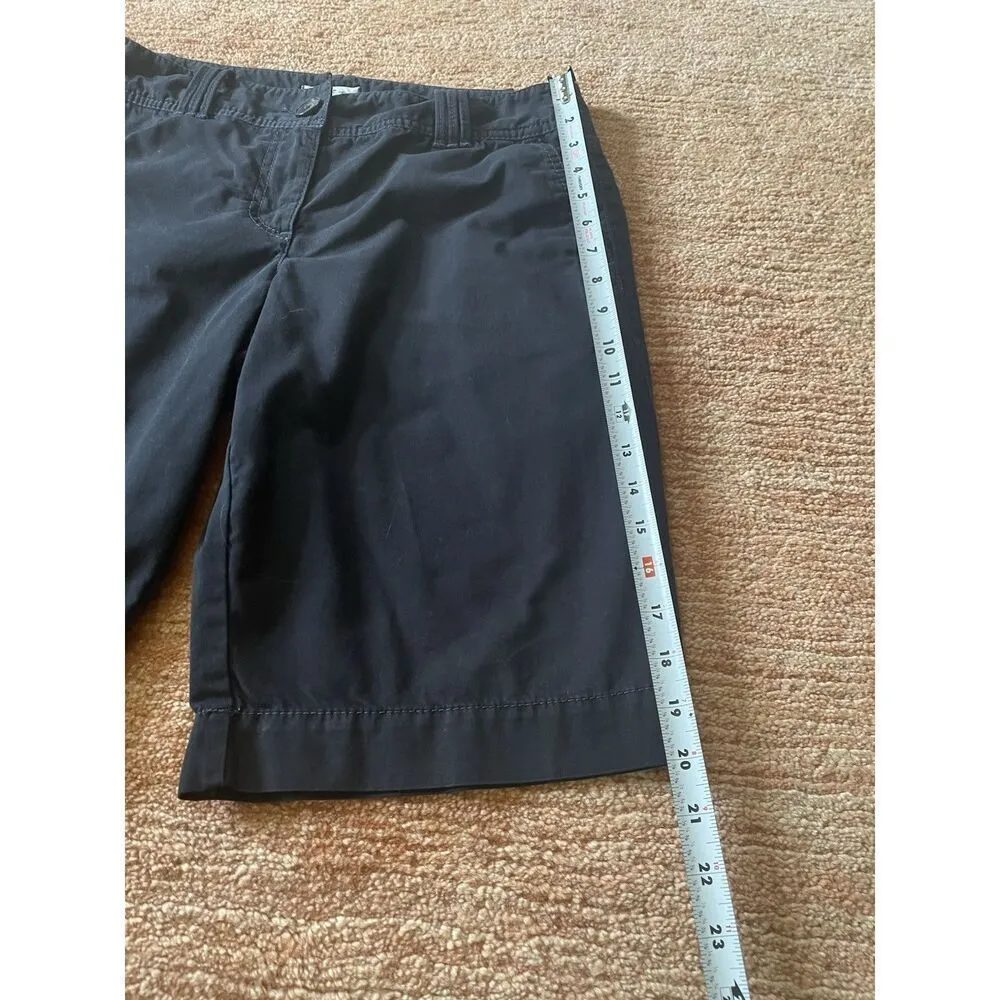 Ann Taylor LOFT Women’s Bermuda Shorts Black Size 4 Cotton Casual Made in India - Image 4