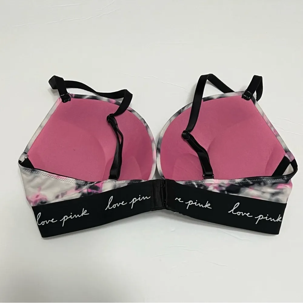 PINK Victoria's Secret Wear Everywhere Super Push Up Tie Dye Bra 32C - Image 4