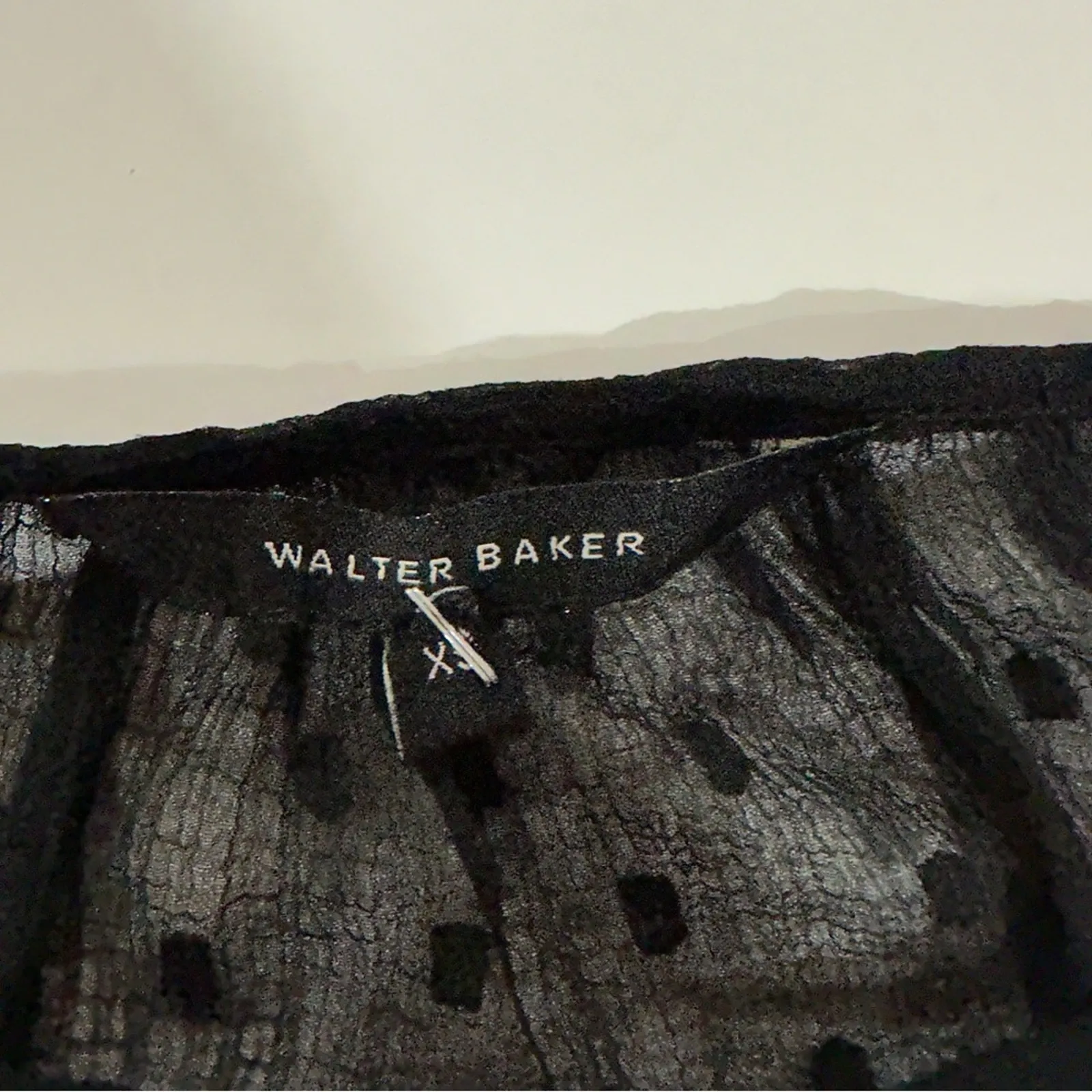 Walter Baker Black‎ Polka Dot Sheer Long Sleeve Top Size XS - Image 6