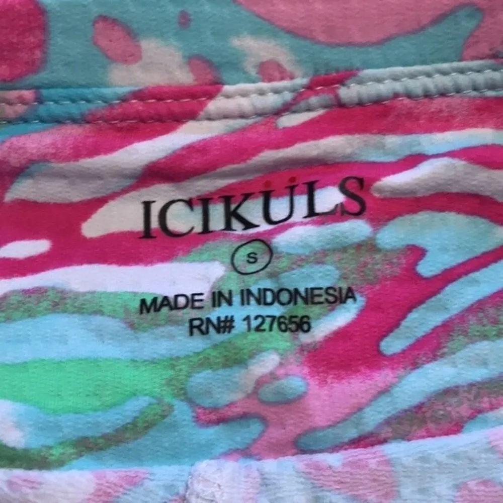 Icikuls Skirt Skort Blue Pink Turquoise Floral tennis golf attire Size Small Green - Image 9