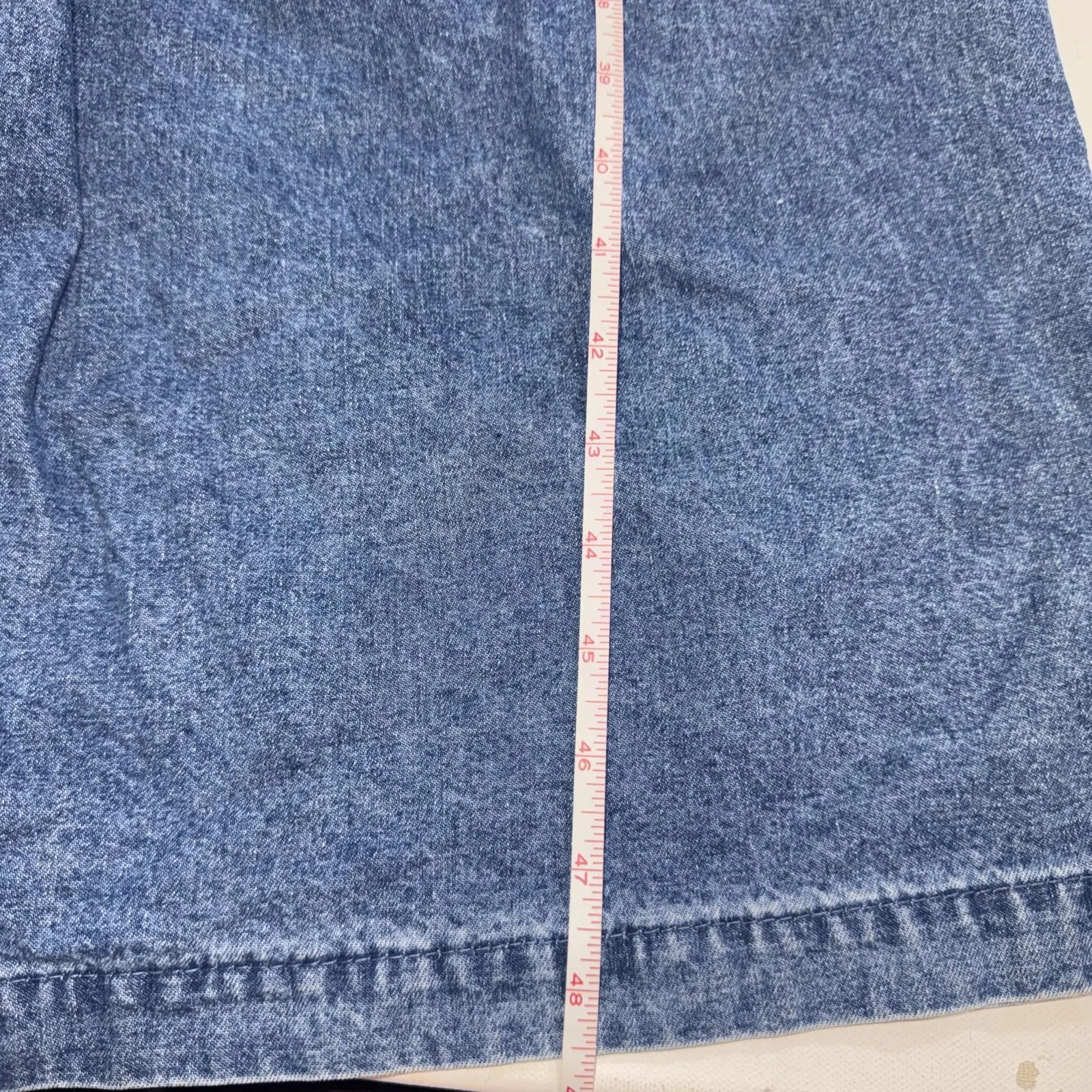 VTG Sunbelt Jumper Dress Blue Jean Denim Overall Country Modest Cottagecore Lg - Image 10