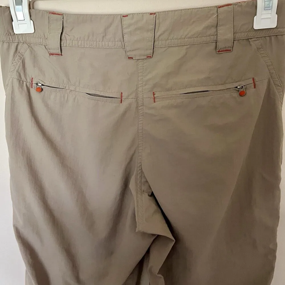 LL Bean Womens Ripstop Pull-On Capri Pants Size 4 Beige Khaki Hiking Pockets - Image 6