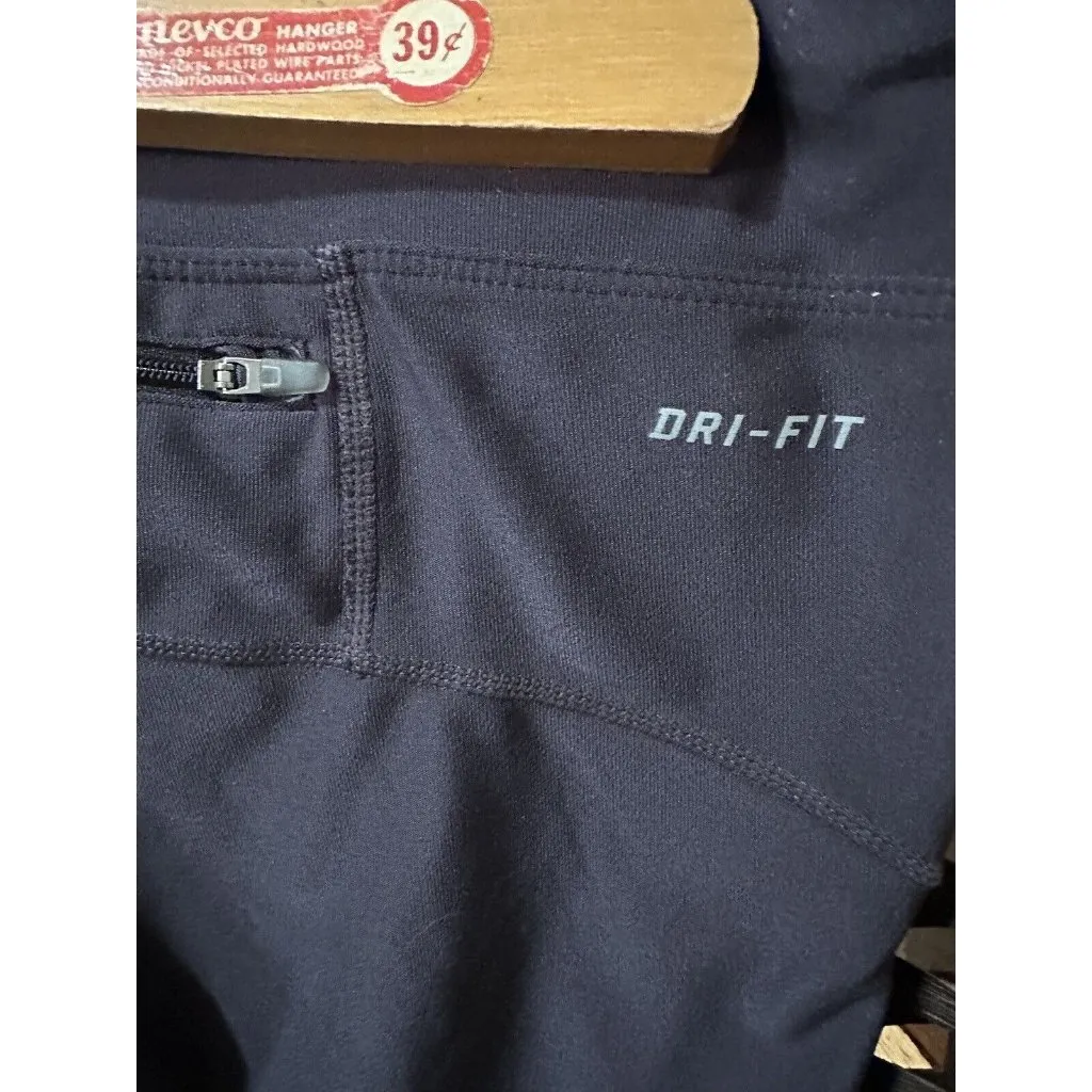 Nike Running Dri-Fit Purple Gray Pink Leggings Size Medium Zipper Pocket - Image 11