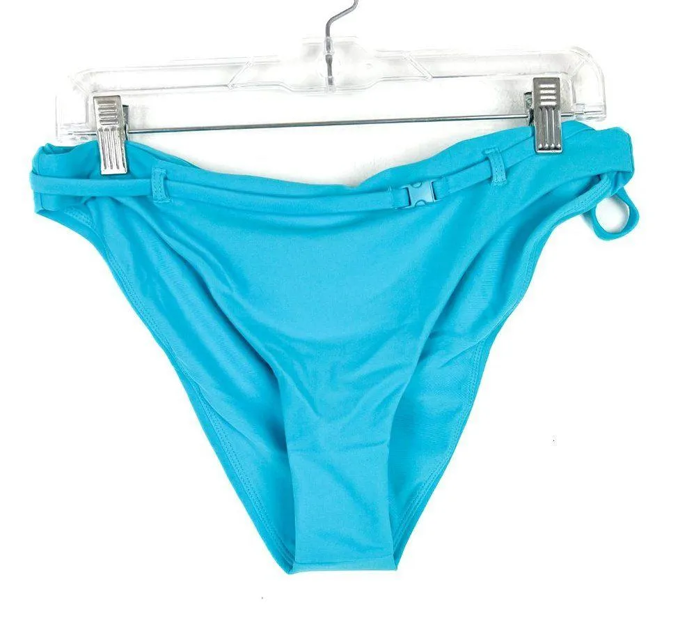 NWT Andie Swim The Riviera Bikini Bottom Flat Belt Bright Blue Size XL NEW - Image 2