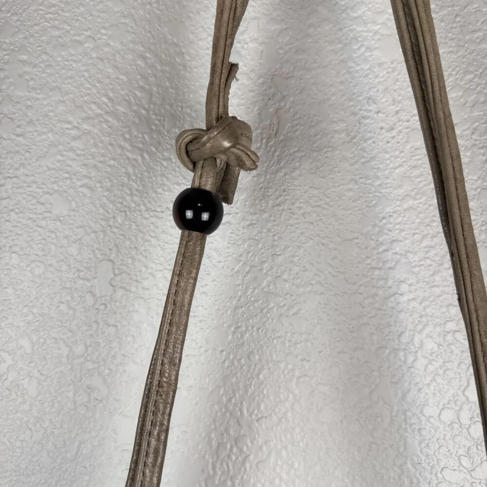 Brio Vintage 80s Slouch Flap Crossbody Shoulder Bag Purse Brown Textured Leather - Image 7