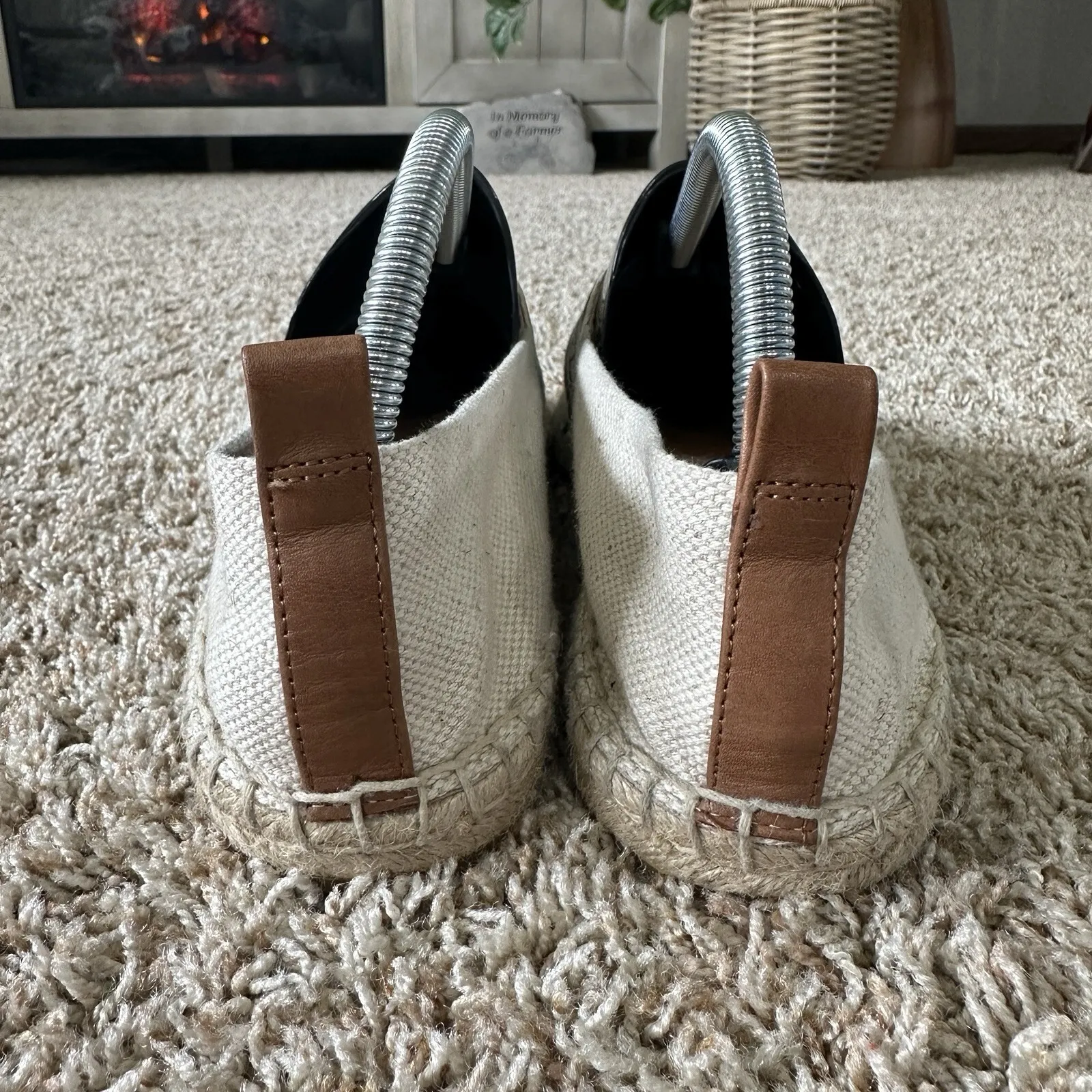 LAUREN Ralph‎ Lauren Women's 10 Carlee Caylee Loafers Espadrille Woven Oatmeal - Image 7