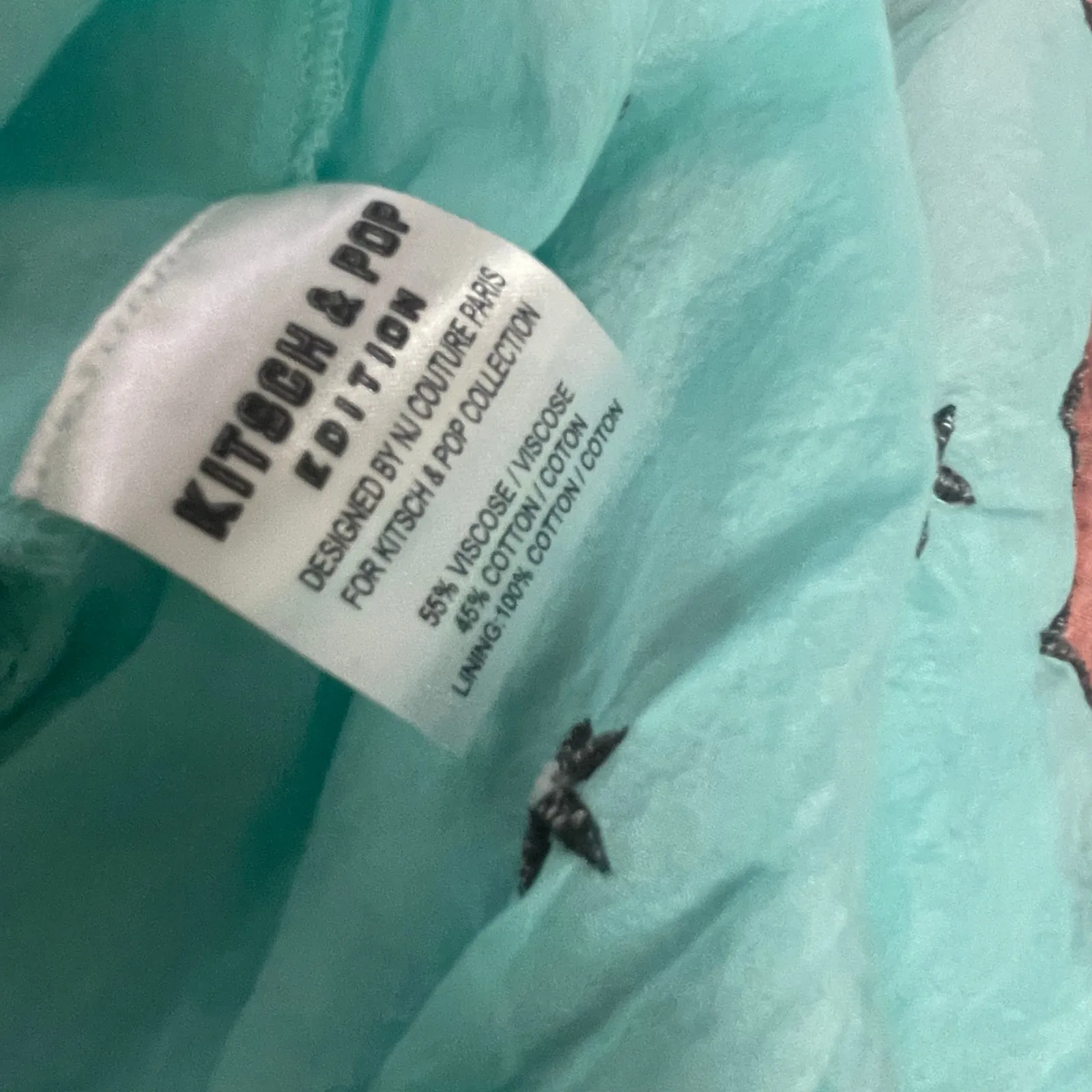 Kitsch & Pop Edition Blue Star Floral Dress Size Medium Embroidered Tiered Boho - Image 9