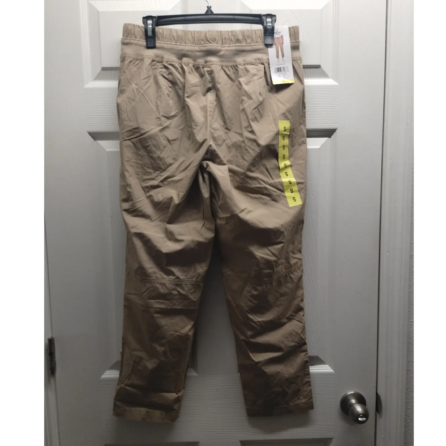 Nautica NWT Women's Size Small Brown Mid-Rise Cropped Utility Roll-Tab Leg Pants - Image 2