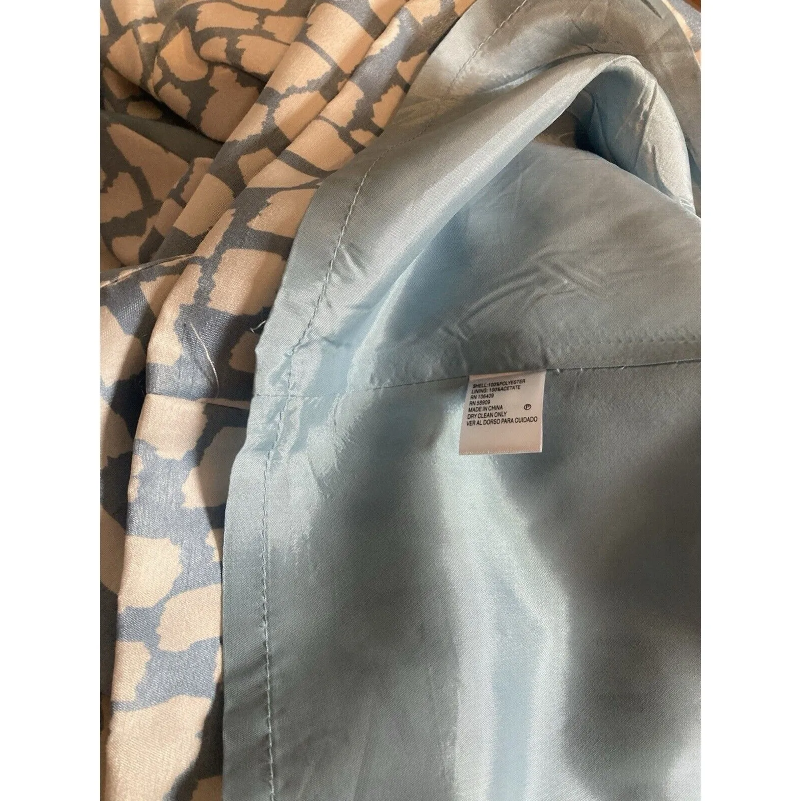 Easter Dress Size 10 Floral Sheath Blue White Midi Pockets Wedding Alex Marie - Image 10