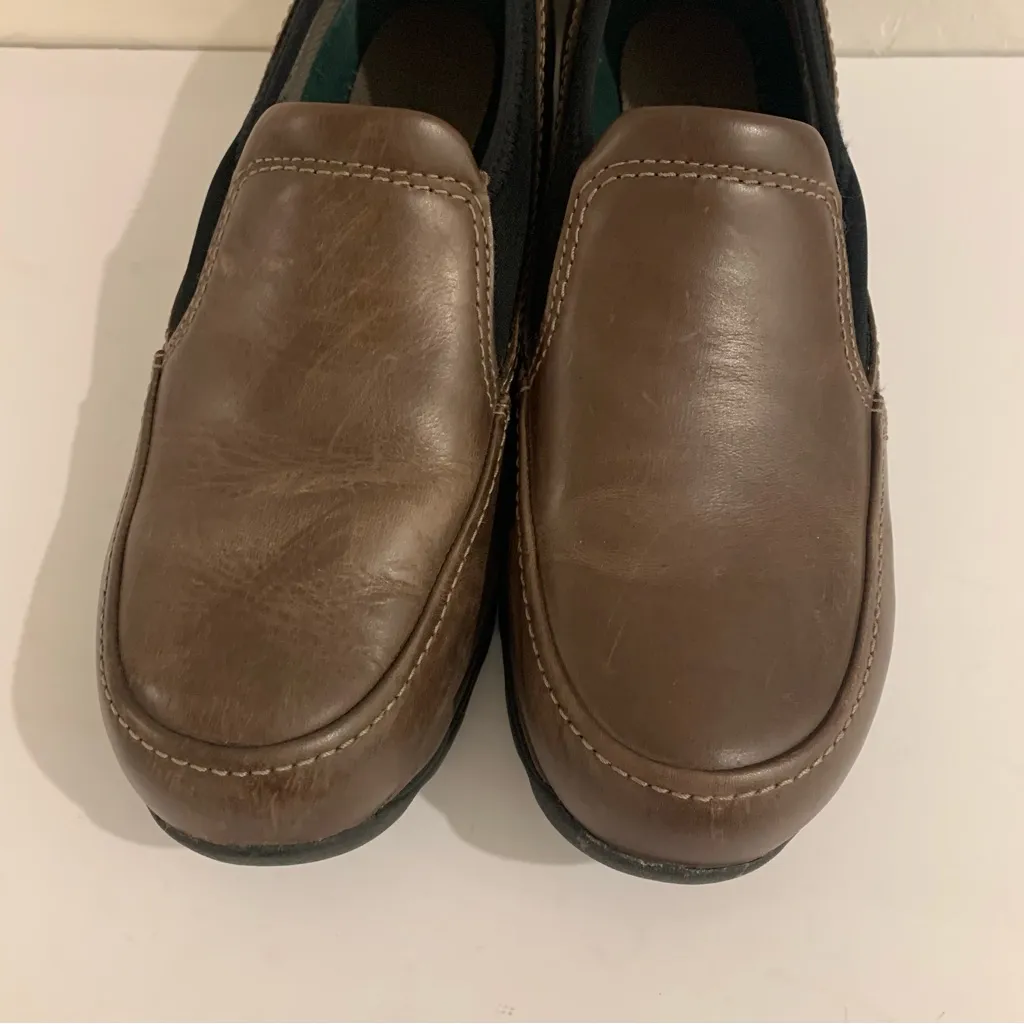 Eastland Sage Brown Leather Slip On Loafer Size 10M - Image 4