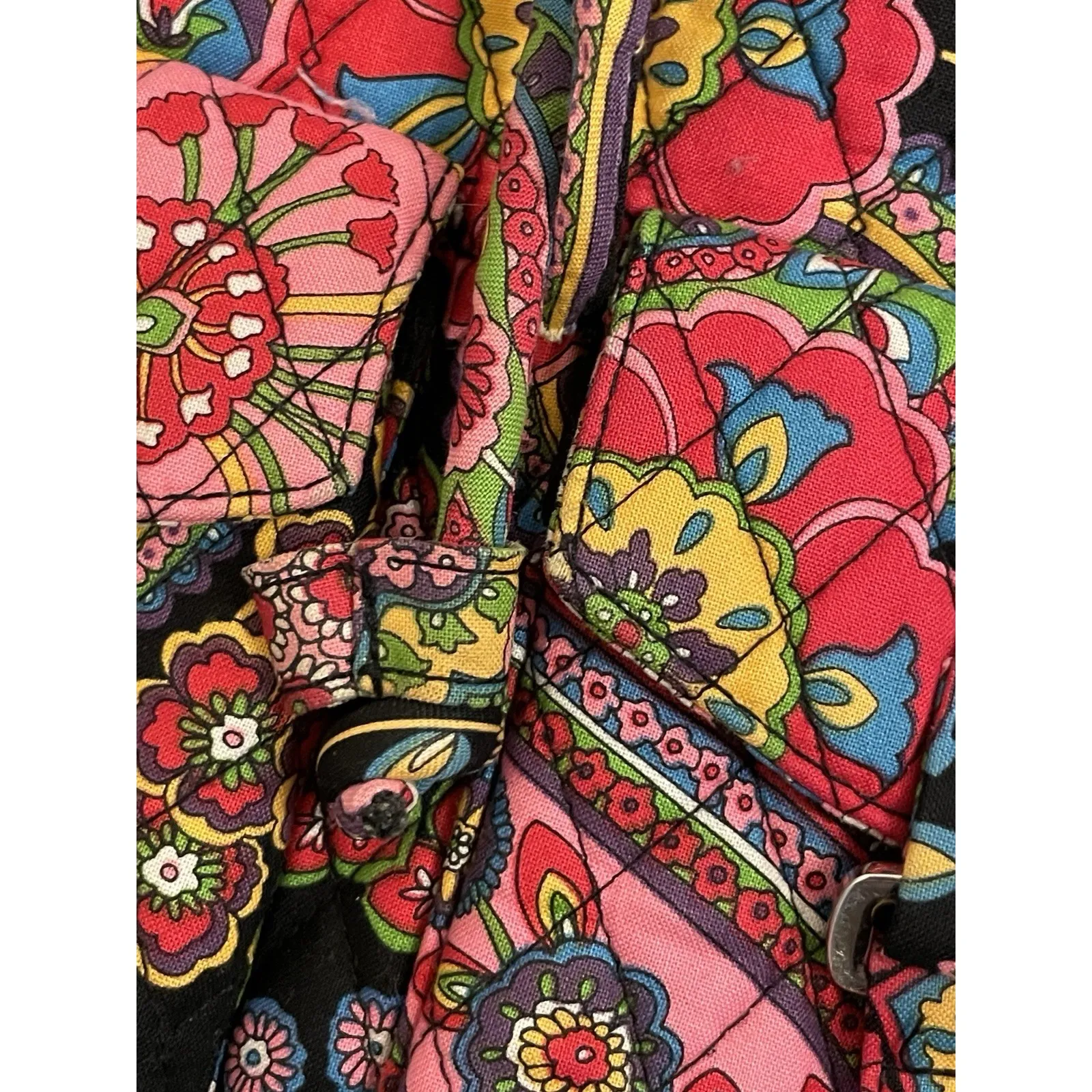 Vera Bradley Symphony in Hue Bucket Bag Purse Handbag Quilted Drawstring READ - Image 2