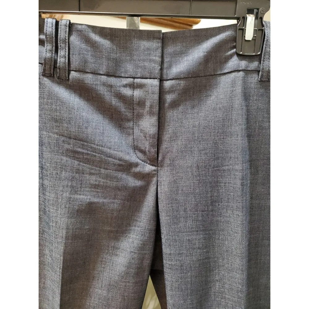 Loft Ann Taylor Women's Blue Rayon Mid Rise Straight Legs Stretch Dress Pant 6 - Image 2