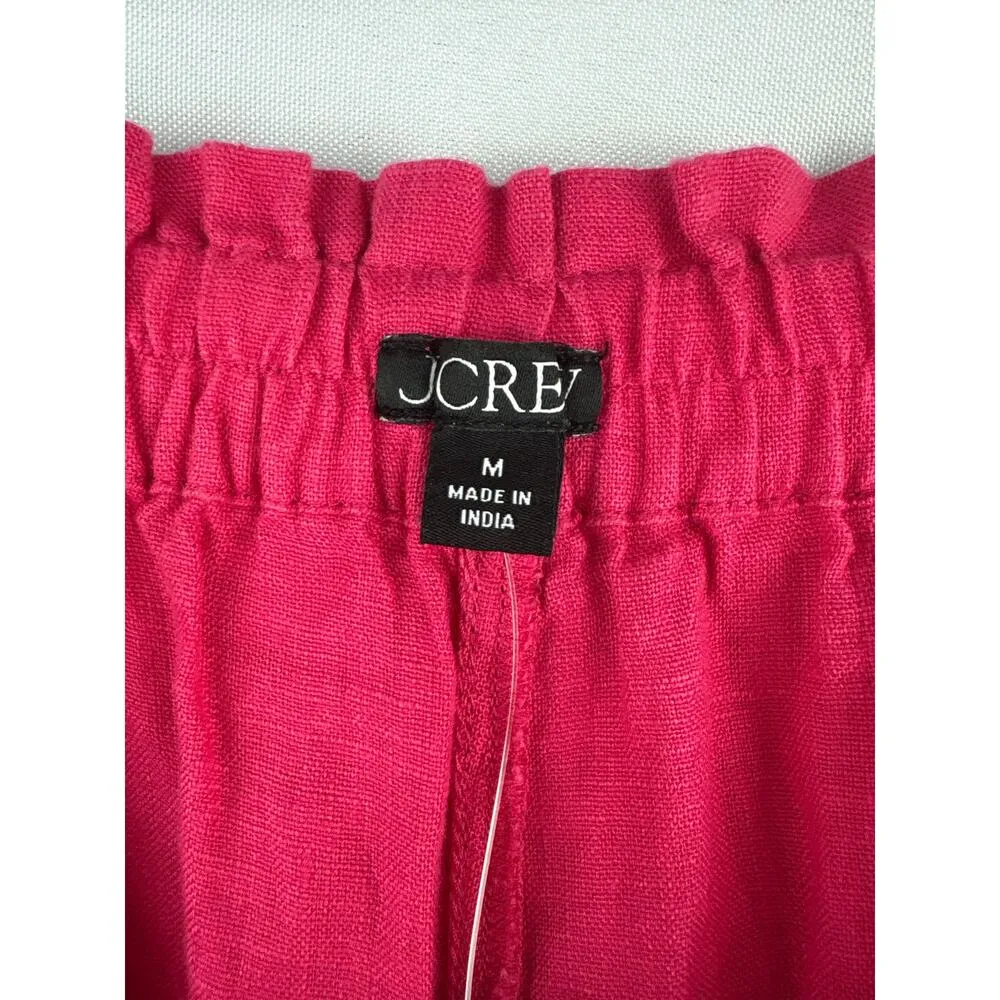 Women’s J.Crew Size Medium Hot Pink Linen Pants. - Image 3