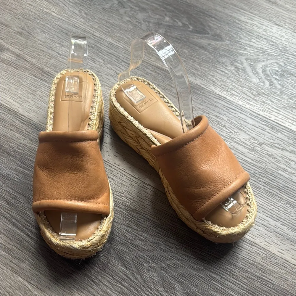 Dolce Vita Tan Espadrilles Women’s Platform Slides Sandals - Image 2
