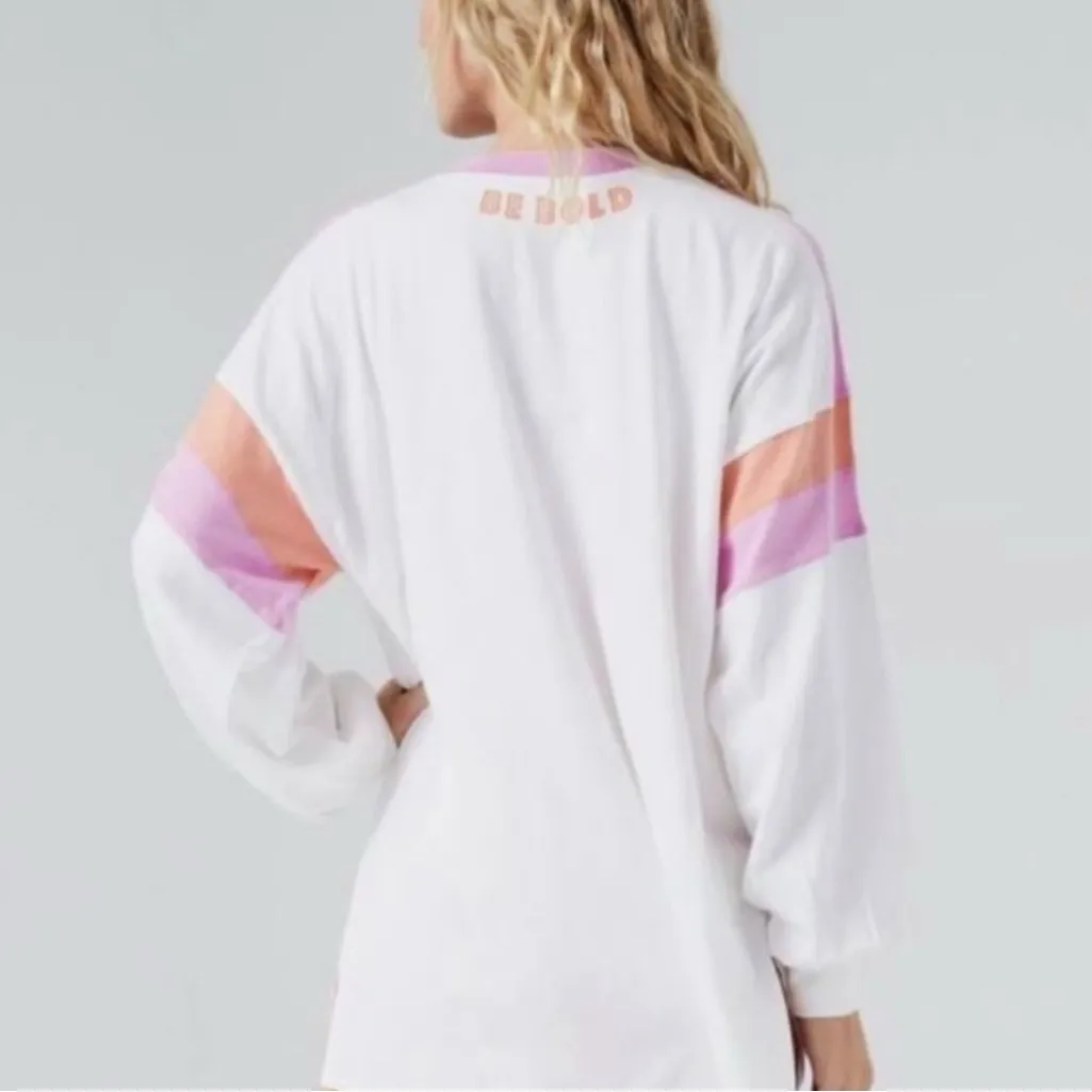 L*Space Ribbed Hot Shot Bike Short pink & orange Colorblock - Image 11