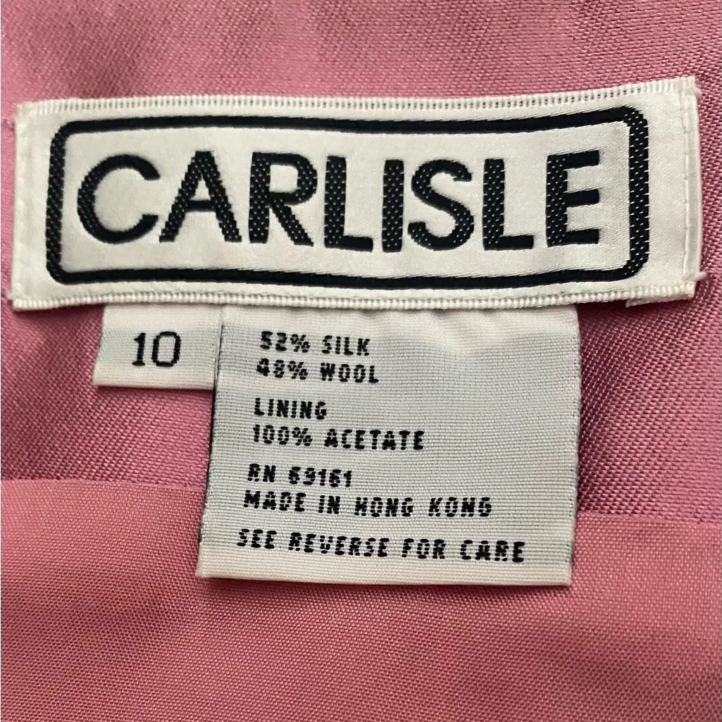 Carlisle Silk Blend Hot Pink Shantung 2-Piece Skirt Suit Set - Image 6