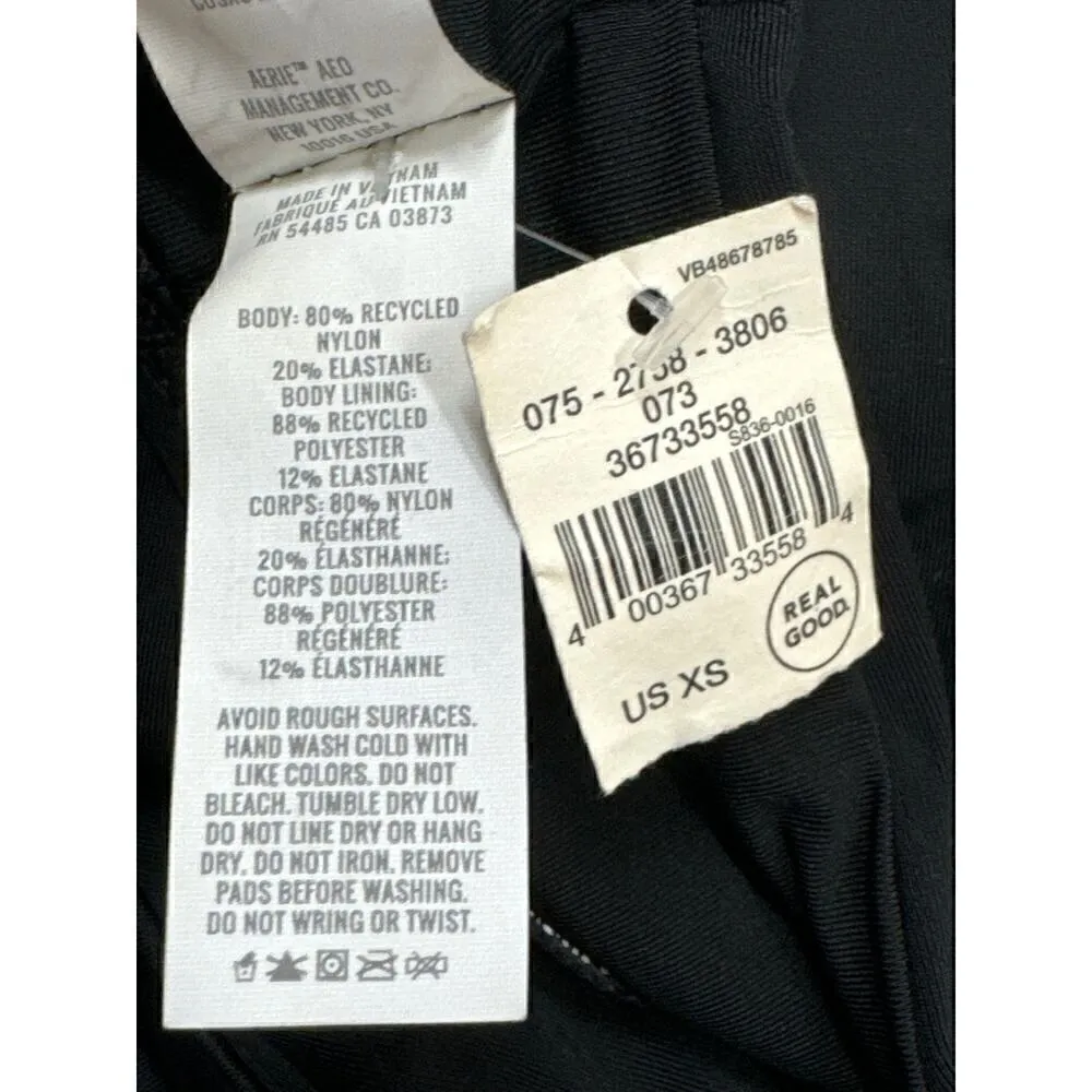 AERIE SWIMWEAR‎ Women's Black Halter bikini top XS NWT - Image 6