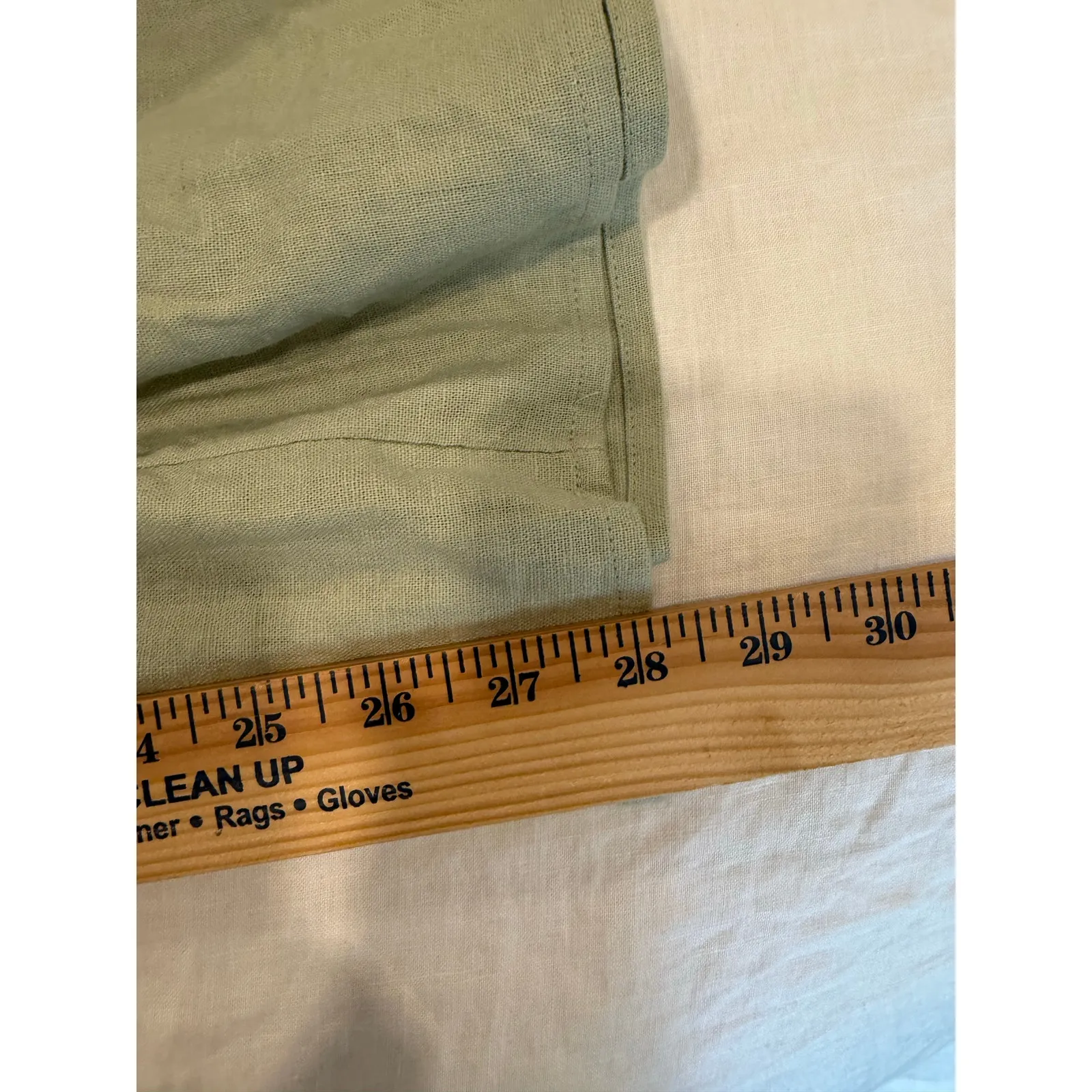 NWT Hollister Linen Blend Smocked Wide Leg Jumpsuit Green Women's Size Medium - Image 14