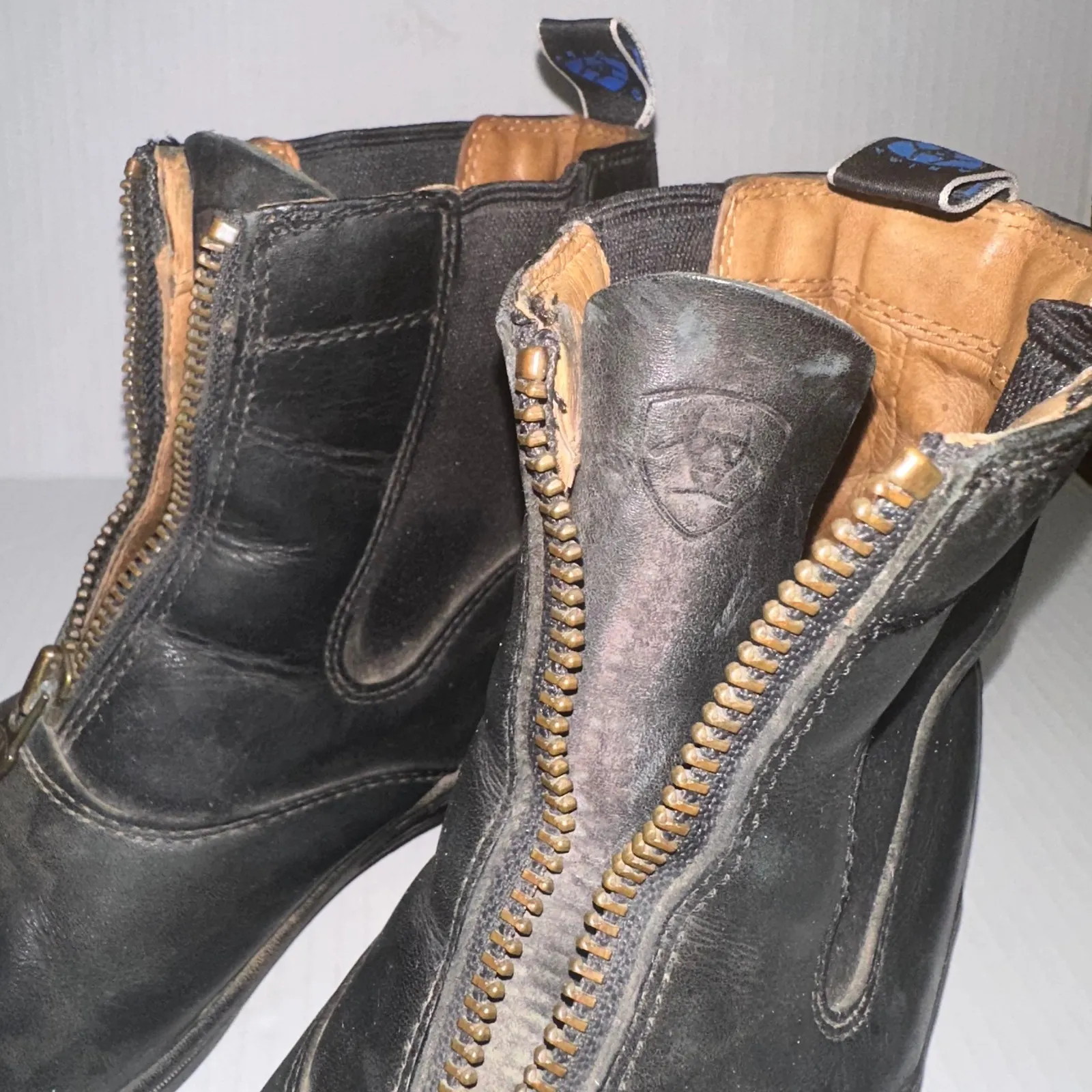 Ariat Devon Pro Zip Paddock Boots Womens 7.5B Black Leather Front Zip Equestrian - Image 6