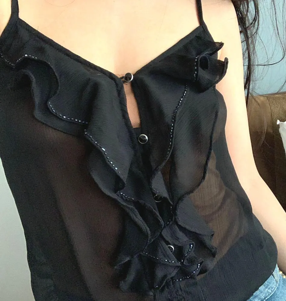 Embellished Ruffle Cami - Image 4