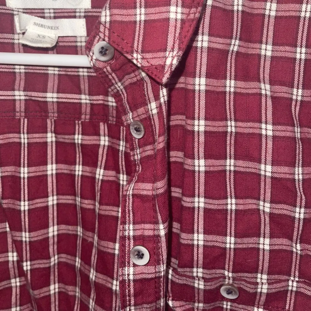 Treasure and Bond Maroon Flannel - Image 4