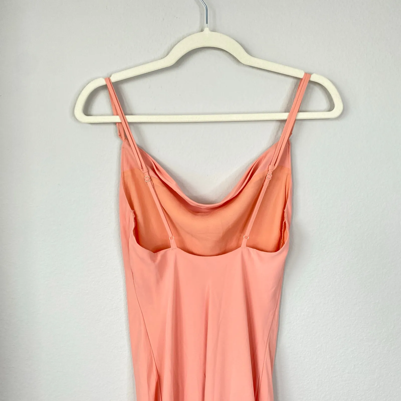 ABERCROMBIE & Fitch Cowl Neck Maxi Dress in Blooming Dahlia Size XS Long Peach - Image 6