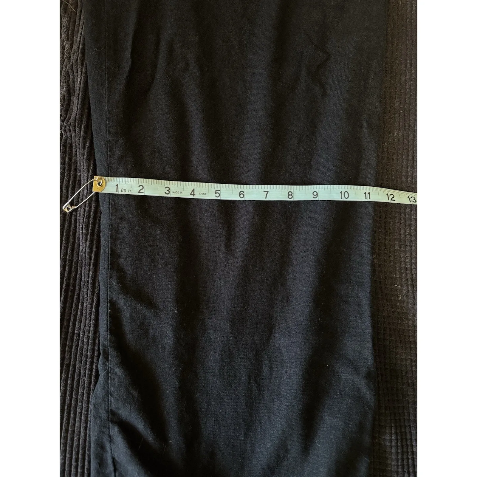 Old Navy Wide Leg Black Crop Pants‎ Size XL High Rise Linen Pockets Summer - Image 9