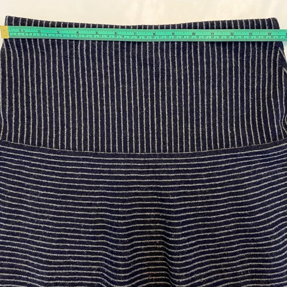 Theory Gida KS Skirt Wool Flounce Sweater Mini Evian Stretch Charcoal Small - Image 5