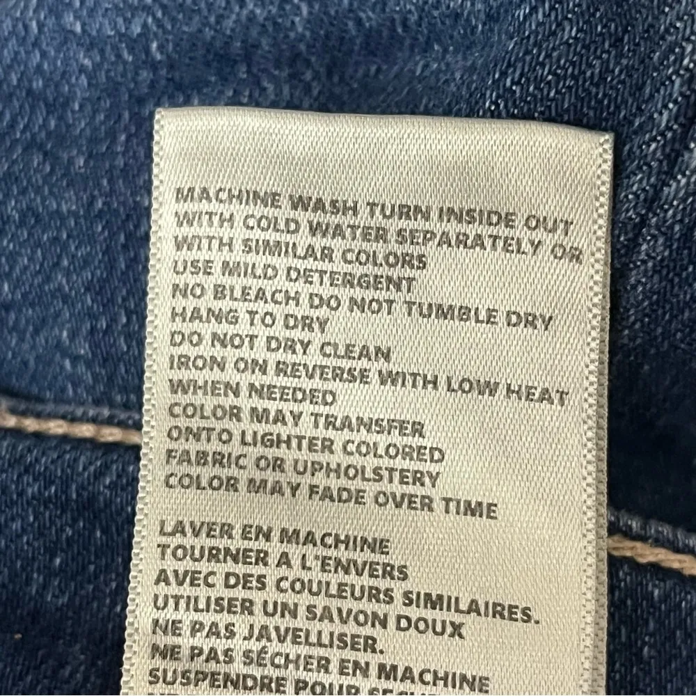 L’AGENCE Sada High Rise Cropped Jeans Size 27 – Dark Wash Fray Hem Premium Denim - Image 6