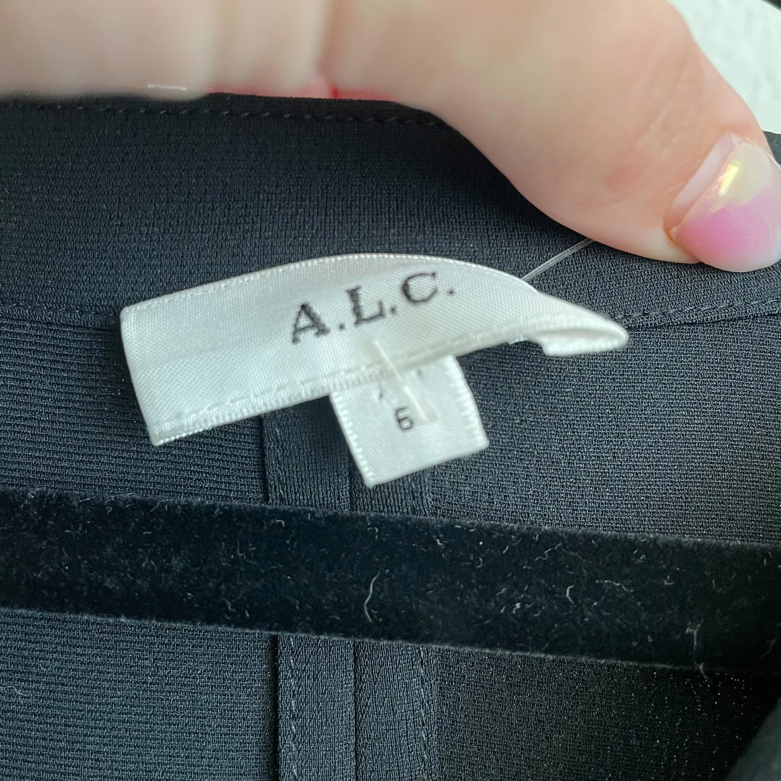 ALC Black Button Front Puff Sleeve Tophe - Image 8