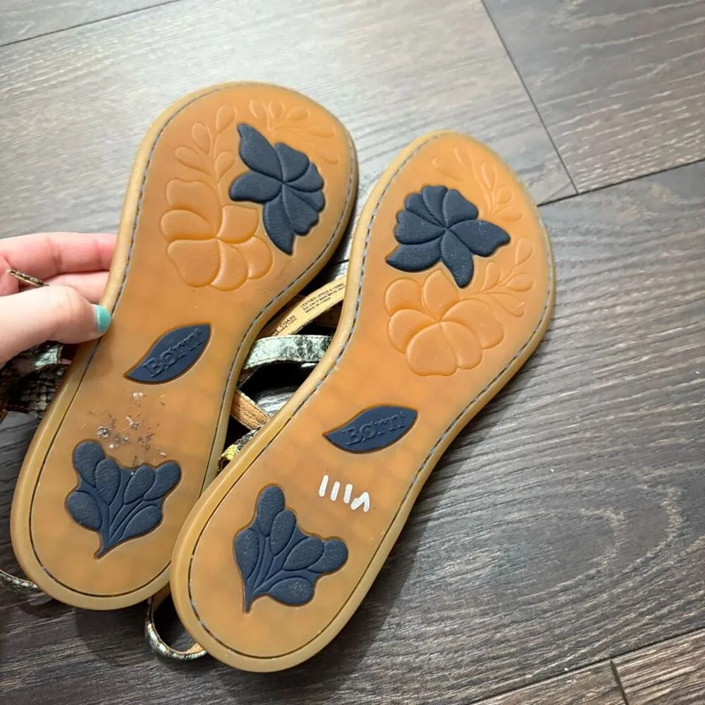 Born Women’s 9M Snake Print Sandals Shoes Size 9 - Image 5