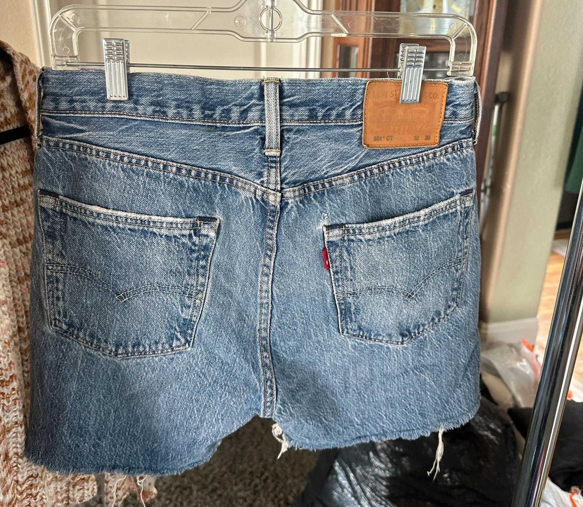 LEVIS Blue Denim Shorts - Image 3