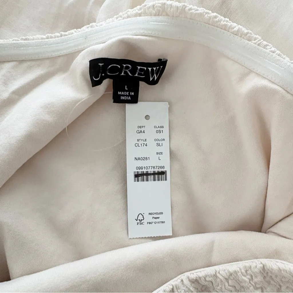 NWT J. Crew Strapless Mixy Dress Summer Linen Cream - Image 4