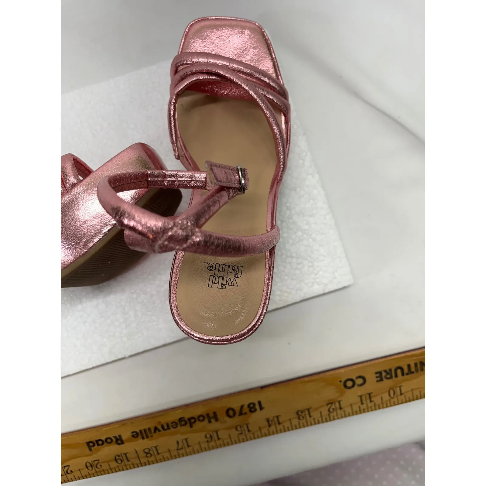 Wild Fable Metallic Platform Block Heel Strappy Sandals Y2KWomen's Pink Size 6.5 - Image 12